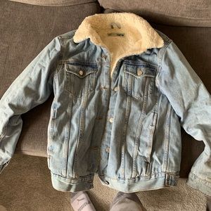 Top shop sherpa denim jacket